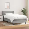 Image de vidaXL Sommier à lattes de lit avec matelas Gris clair 100x200cm Tissu3126061