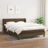 Image de vidaXL Sommier à lattes de lit avec matelas Marron foncé 140x200 cm