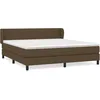 Image de vidaXL Vidaxl Lit À Sommier Tapissier Avec Matelas Marron Foncé 180x200 Cm