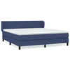 Image de vidaXL Lit Ã  sommier tapissier avec matelas Bleu 180x200 cm Tissu