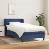 Image de vidaXL Sommier à lattes de lit avec matelas Bleu 80x200 cm Tissu