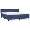 Image de vidaXL Lit Ã  sommier tapissier avec matelas Bleu 160x200 cm Tissu
