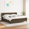 Image de vidaXL Sommier à lattes de lit avec matelas Marron foncé 160x200 cm