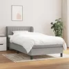 Image de vidaXL Sommier à lattes de lit et matelas Gris clair 90x190 cm Tissu3126365