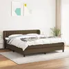 Image de 3126416 vidaXL Lit Ã  sommier tapissier avec matelas Marron foncÃ© 160x200 cm