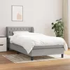 Image de vidaXL Sommier à lattes de lit avec matelas Gris clair 100x200cm Tissu3126461