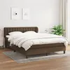 Image de vidaXL Sommier à lattes de lit avec matelas Marron foncé 140x200 cm