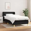 Image de 3126623 vidaXL Lit Ã  sommier tapissier avec matelas Noir 100x200 cm Tissu