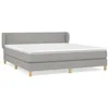 Image de vidaXL Lit Ã  sommier tapissier avec matelas Gris clair 180x200cm Tissu