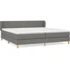 Image de vidaXL Vidaxl Lit À Sommier Tapissier Avec Matelas Gris Foncé 200x200cm Tissu