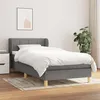 Image de vidaXL Sommier à lattes de lit et matelas Gris foncé 90x190 cm Tissu