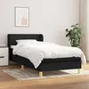 Image de vidaXL Sommier à lattes de lit avec matelas Noir 90x190 cm Tissu3126767
