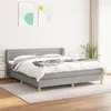 Image de vidaXL Sommier à lattes de lit avec matelas Gris clair 180x200cm Tissu