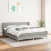 Image de 3126901 vidaXL Lit Ã  sommier tapissier avec matelas Gris clair 180x200cm Tissu
