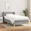 Image de vidaXL Sommier à lattes de lit avec matelas Gris clair 100x200cm Tissu