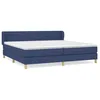Image de Lit Ã  sommier tapissier avec matelas Bleu 200x200 cm Tissu