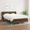 Image de vidaXL Sommier à lattes de lit avec matelas Marron foncé 140x200 cm