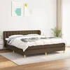 Image de VidaXL Lit Ã  sommier tapissier avec matelas Marron foncÃ© 180x200 cm - ModÃ¨le 3127144