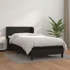 Image de vidaXL Sommier à lattes de lit avec matelas Noir 90x190 cm Similicuir