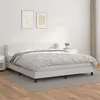 Image de vidaXL Sommier à lattes de lit avec matelas Blanc 180x200cm Similicuir