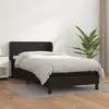Image de vidaXL Sommier à lattes de lit avec matelas Noir 100x200 cm Similicuir