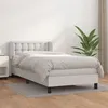 Image de vidaXL Sommier à lattes de lit avec matelas Blanc 90x200 cm Similicuir