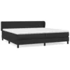 Image de vidaXL Lit Ã  sommier tapissier avec matelas Noir 200x200 cm Similicuir