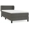 Image de Lit Ã  sommier tapissier et matelas Gris foncÃ© 90x190 cm Velours