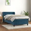 Image de vidaXL Sommier à lattes de lit avec matelas Bleu foncé 100x200 cm