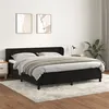 Image de vidaXL Sommier à lattes de lit et matelas Noir 160x200 cm Velours