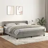Image de vidaXL Sommier à lattes de lit et matelas Gris clair 180x200cm Velours