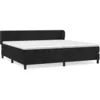 Image de Vidaxl Lit A Sommier Tapissier Et Matelas Noir 200x200 Cm Velours