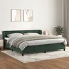 Image de vidaXL Vidaxl Lit ¿¿ Sommier Tapissier Et Matelas Vert Fonc¿¿ 200x200cm Velours