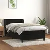 Image de vidaXL Sommier à lattes de lit et matelas Noir 80x200 cm Velours