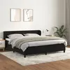 Image de vidaXL Sommier à lattes de lit et matelas Noir 160x200 cm Velours