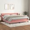 Image de 3127576 Vidaxl Lit À Sommier Tapissier Avec Matelas Rose 200x200 Cm Velours