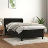 Image de vidaXL Sommier à lattes de lit et matelas Noir 80x200 cm Velours