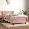 Image de vidaXL Sommier à lattes de lit et matelas Rose 80x200 cm Velours