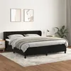 Image de vidaXL Sommier à lattes de lit et matelas Noir 160x200 cm Velours