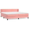 Image de vidaXL Lit Ã  sommier tapissier avec matelas Rose 200x200 cm Velours