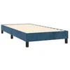Image de vidaXL Lit Ã  sommier tapissier avec matelas Bleu foncÃ© 90x190 cm