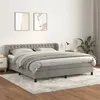 Image de vidaXL Sommier à lattes de lit et matelas Gris clair 160x200cm Velours