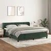 Image de vidaXL Sommier à lattes de lit et matelas Vert foncé 180x200cm Velours