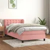 Image de vidaXL Sommier à lattes de lit et matelas Rose 80x200 cm Velours3127702