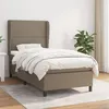 Image de vidaXL Sommier à lattes de lit avec matelas Taupe 90x190 cm Tissu