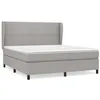 Image de Lit Ã  sommier tapissier avec matelas Gris clair 180x200cm Tissu