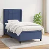 Image de vidaXL Sommier à lattes de lit avec matelas Bleu 80x200 cm Tissu