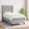 Image de vidaXL Sommier à lattes de lit avec matelas Gris clair 100x200cm Tissu