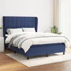 Image de vidaXL Sommier à lattes de lit avec matelas Bleu 140x190 cm Tissu