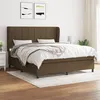 Image de vidaXL Sommier à lattes de lit avec matelas Marron foncé 180x200 cm